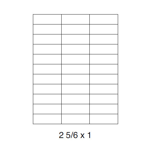Sheeted Laser Labels 2.833