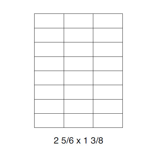 Sheeted Laser Labels 2.833