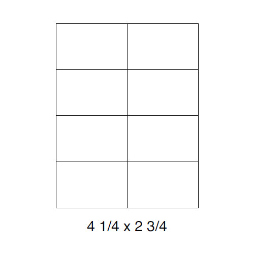 Sheet Laser Labels 4.25