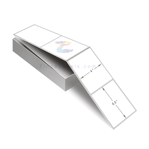 Fan Folded Labels - 4 x 6.5