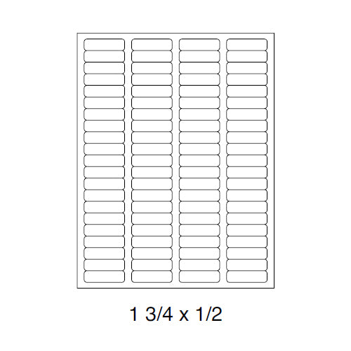 Sheet Labels 1.75" x 0.50"