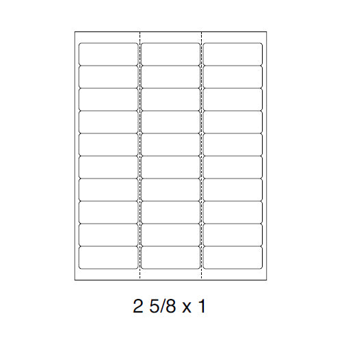 Sheeted Labels 2.625