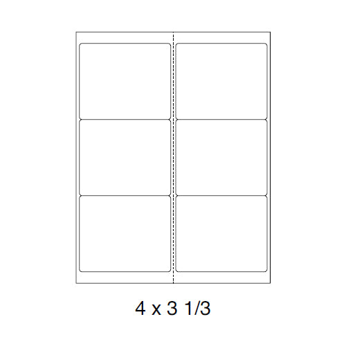 Sheet Laser Labels 4" x 3.33"